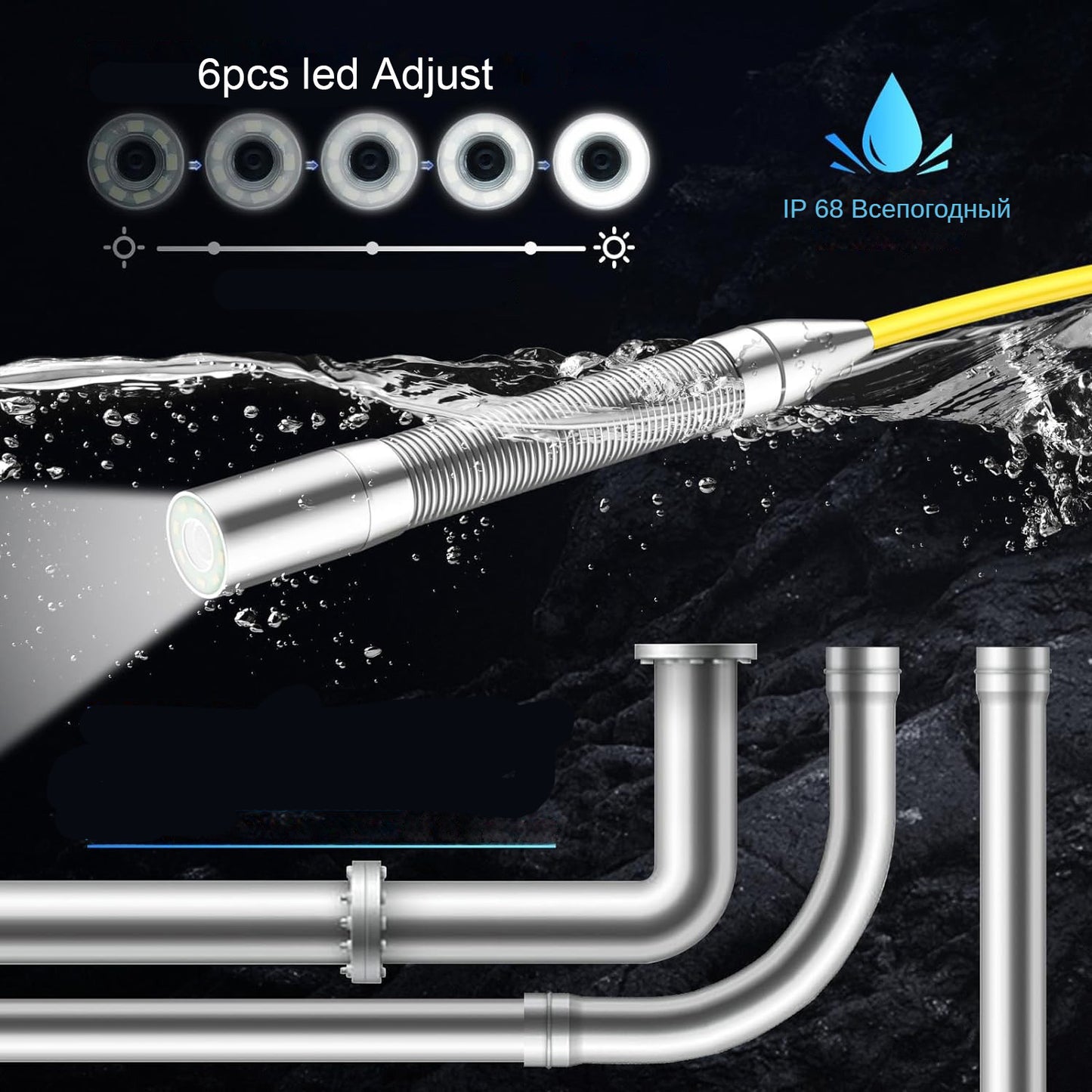 Sewer Camera 17mm Pipe Snake Cam 100ft Sewer Drain Video Inspection Camera with DVR Recorder