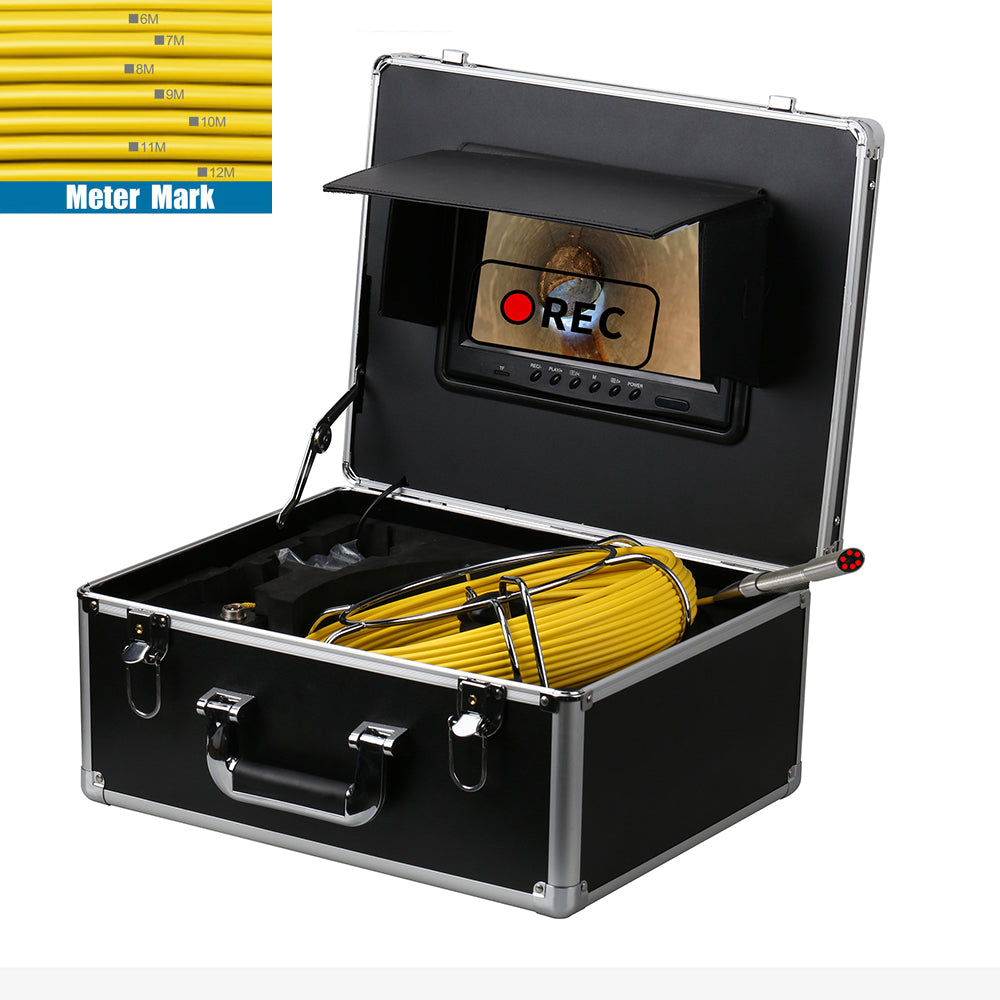 17mm Waterproof Sewer Inspection Camera Industrial Endoscope Borescope Camera with 9inch monitor