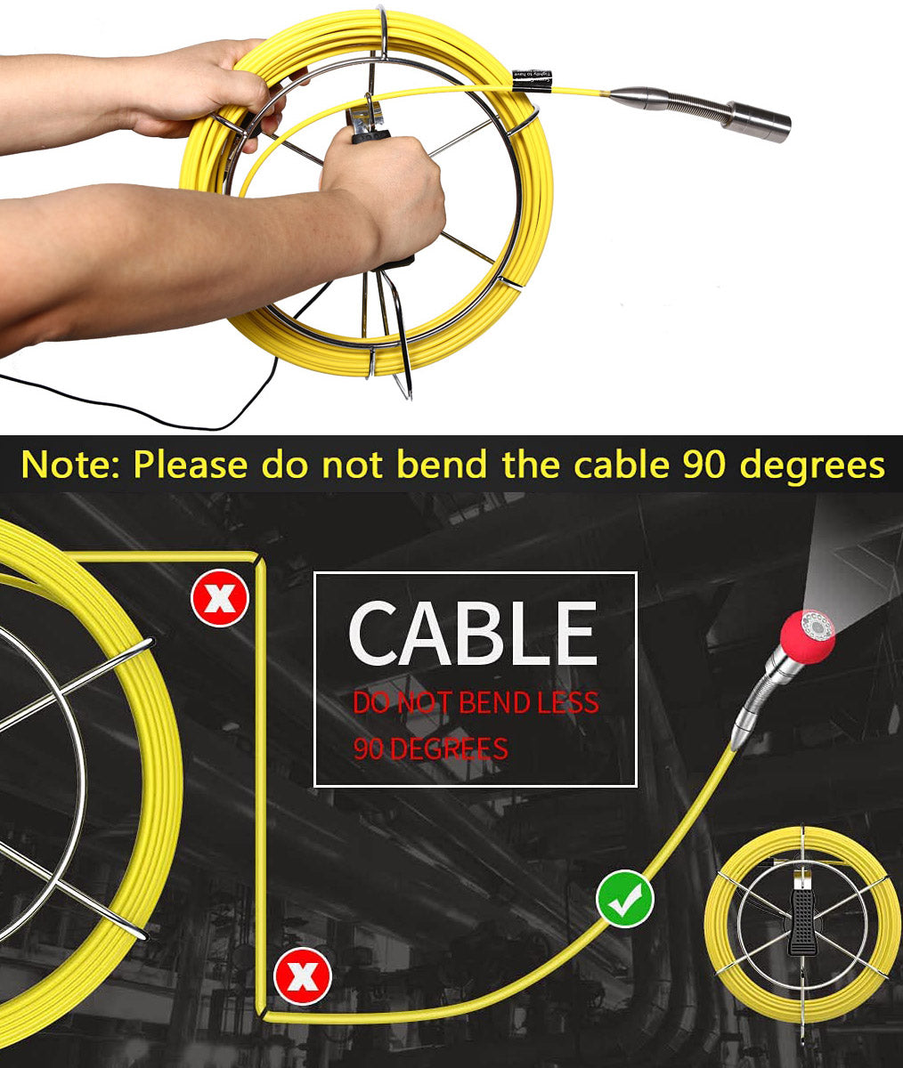 7" Color HD Drain Pipe Cameras Chimney Self Leveling Sewer Inspection Camera kit