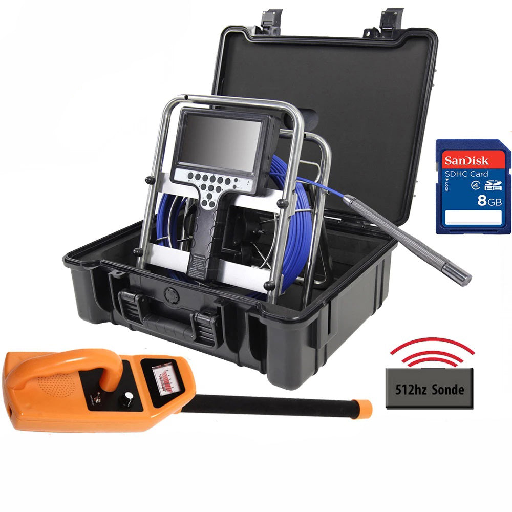 23mm Auto Self Balancing DVR Counter Endoscope Pipe Camera Pipe Inspection Camera with 512hz Sonda Transmitter