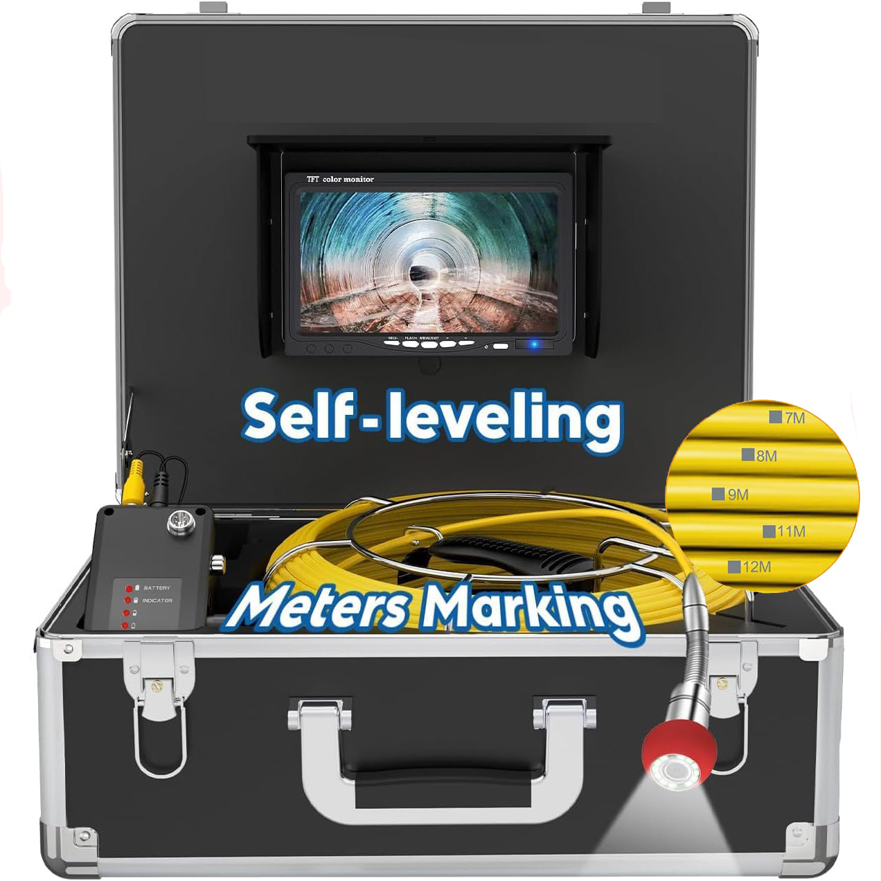 7inch Sewer Camera Self Leveling Sewer Inspection Camera kit