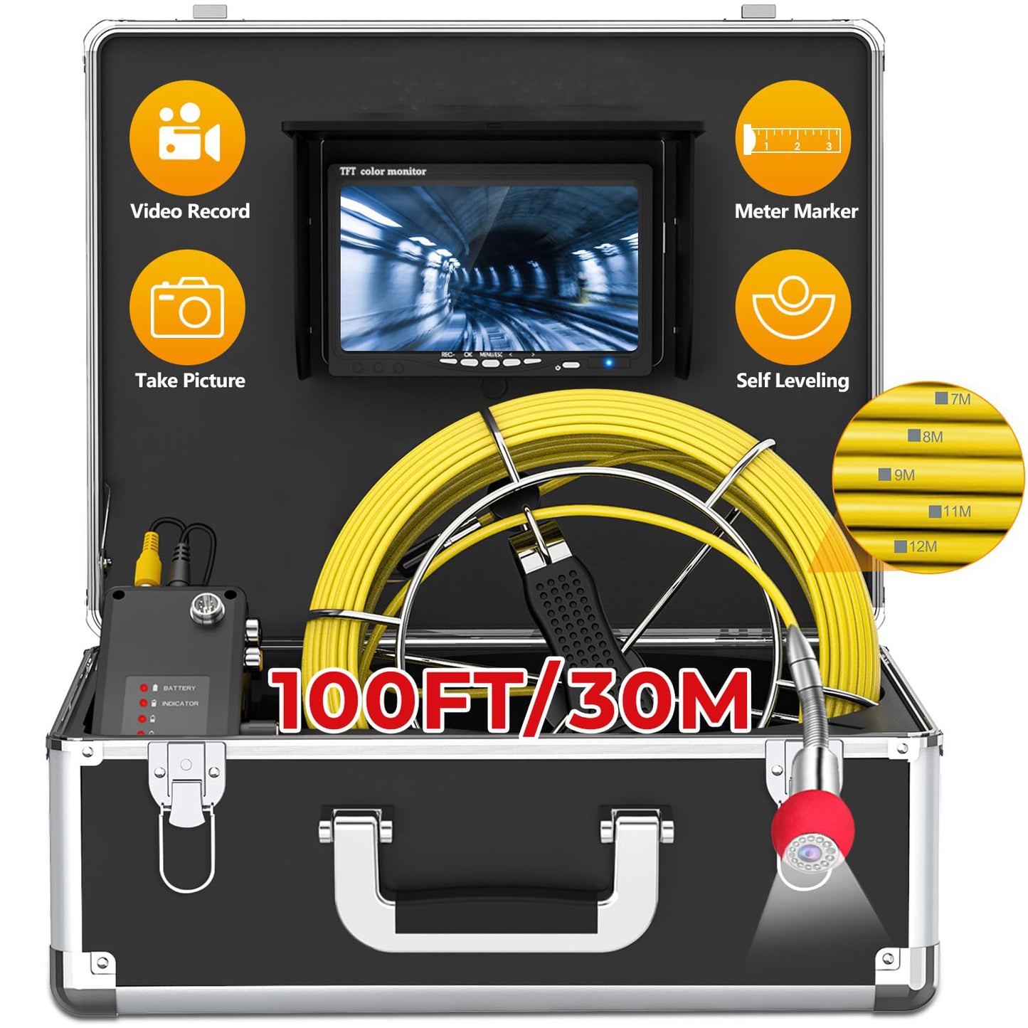 7inch Sewer Camera Self Leveling Sewer Inspection Camera kit(复制)