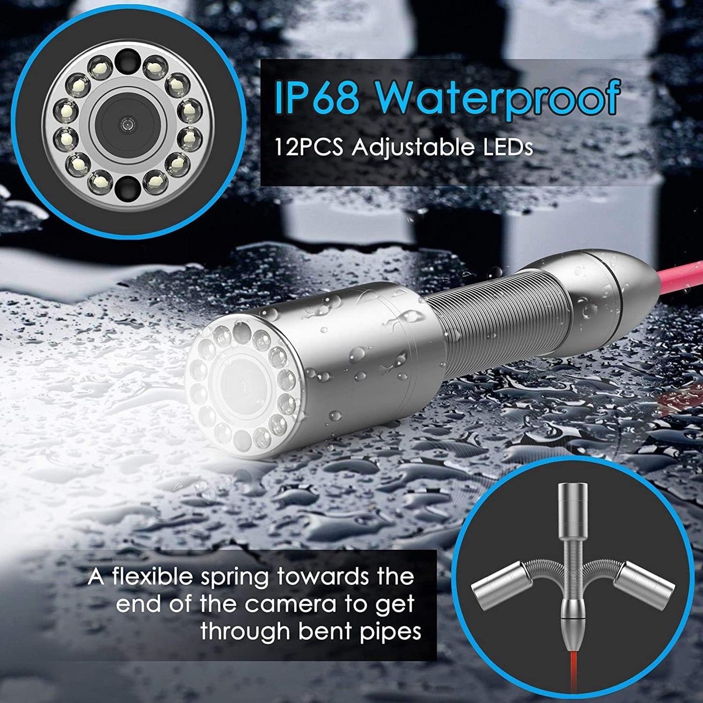 IP68 Waterproof Camera Head, for 006g Industrial Sewer Camera