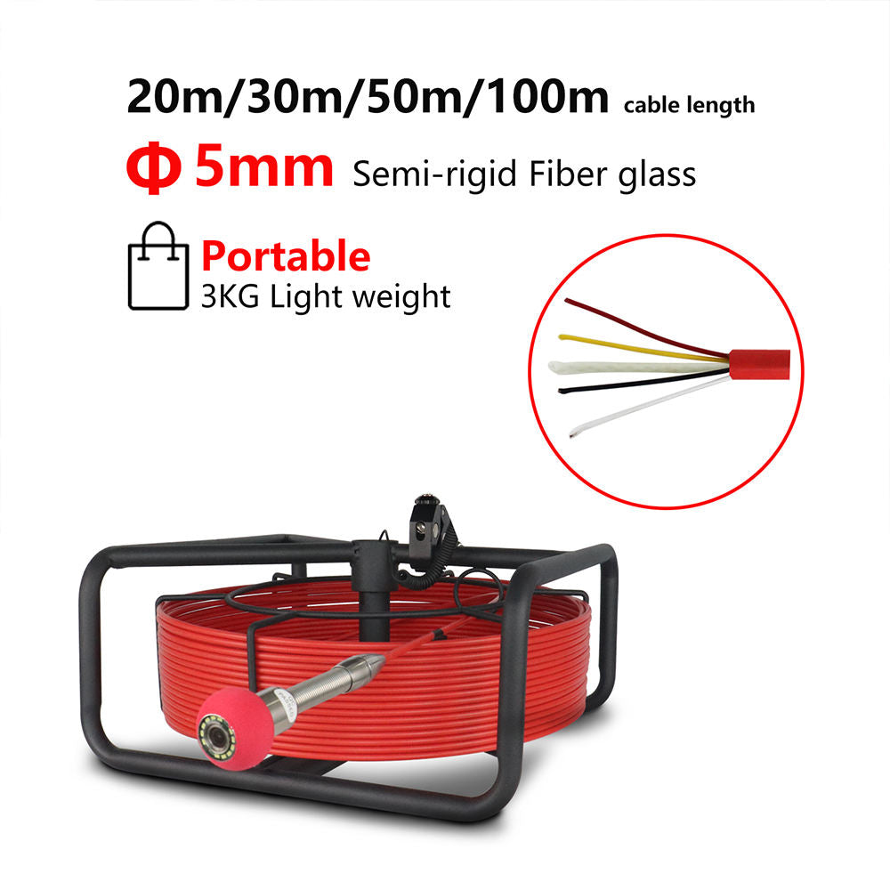 New 7inch Pipe Inspection Camera Endoscope Camera with DVR Function