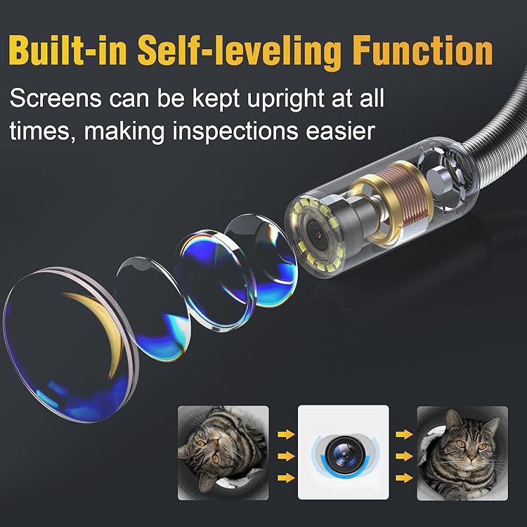 Self Leveling Sewer Camera Head, Replacement Sewer Camera Head 0.9inch / 23mm Self Leveling Camera Head for 006g Pipe Inspection Camera