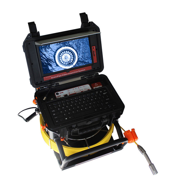 10inch 50m 512hz sonde Touch Screen Sewer Camera with Self-leveling & Meter Counter Recorder