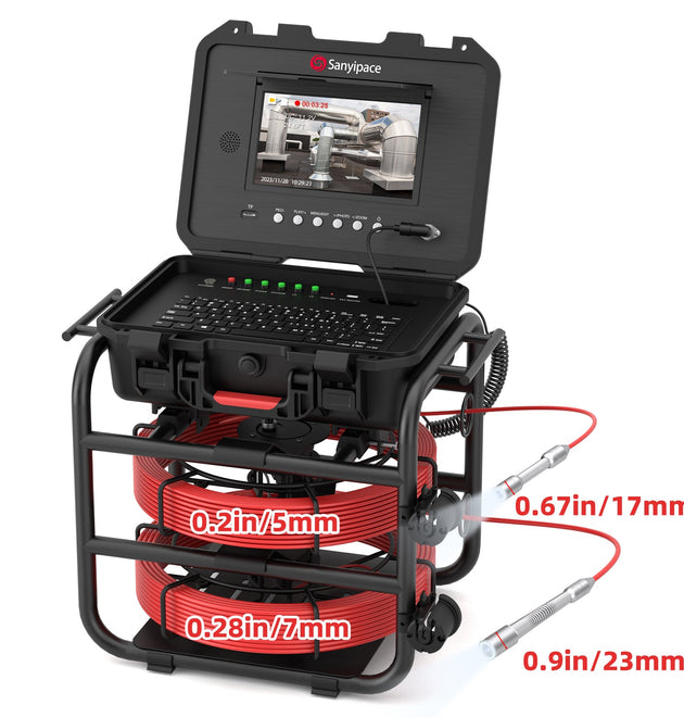 9-inch Dual Camera & Double Coil Sewer Camera| S820TSMKTR