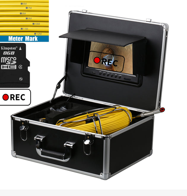 17mm Waterproof Sewer Inspection Camera Industrial Endoscope Borescope Camera with 9inch monitor