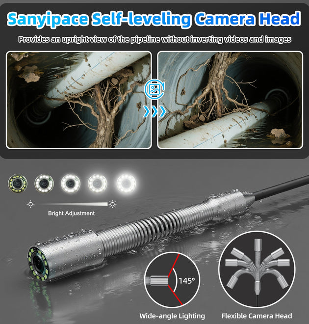 Sewer Camera with Easy Mobility Pull Handle & Wheels Plumbing Camera | S860DSTKM