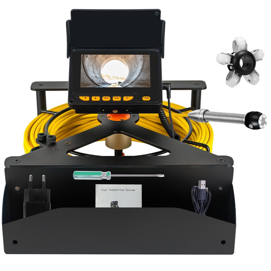 Sewer Inspection Camera with 32GB Card Meter Counter,Plumbing Sewer Drain Snake Camera