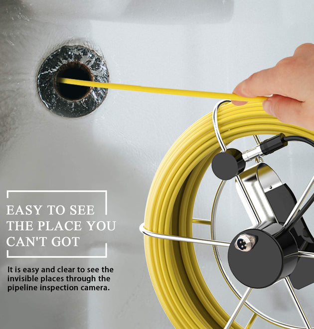 17mm Waterproof Sewer Inspection Camera Industrial Endoscope Borescope Camera with 9inch monitor