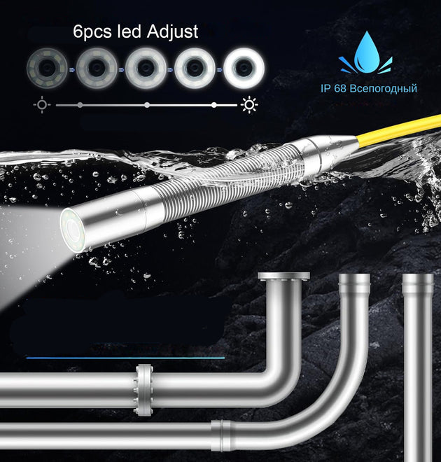 4.3inch 40mSewer Camera HD820P with DVR-32GB, (0.67in) Plumbing Drain Camera