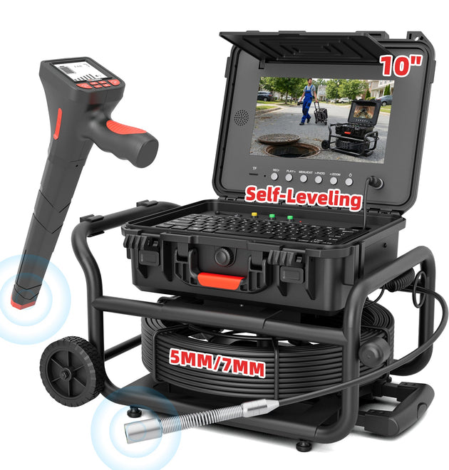 Sewer Camera with Easy Mobility Pull Handle & Wheels Plumbing Camera | S860DSTKM