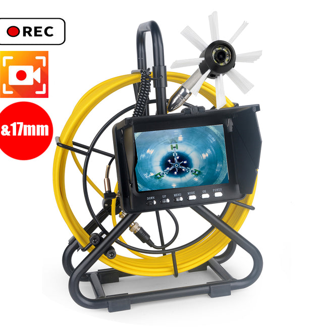 5inch 30m Sewer Camera Wohuole Pipe Inspection Camera with DVR recorder
