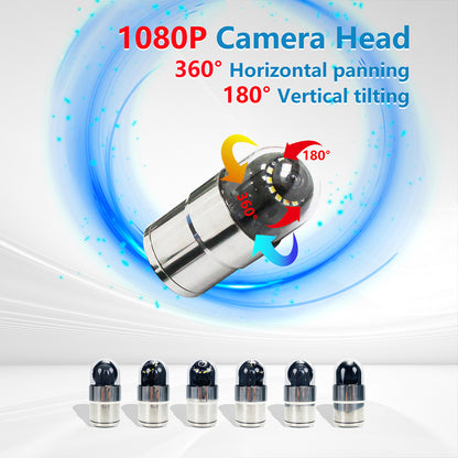 360 Rotation Lens Borehole Camera 200M Deep Well Inspection Camera 2 Mega Pixel Deep Water Camera with DVR