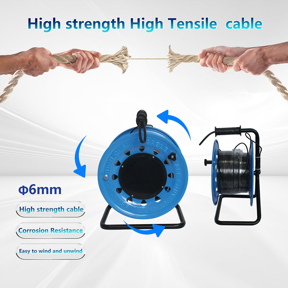 Pan Tilt 360 Degree Rotation Deep Well Camera 100m PTZ 2MP Lens Underwater Inspection Camera
