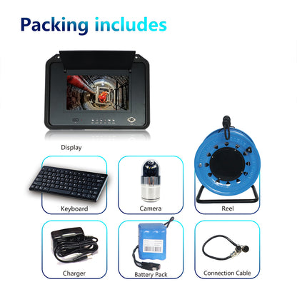 Pan Tilt 360 Degree Rotation Deep Well Camera 100m PTZ 2MP Lens Underwater Inspection Camera