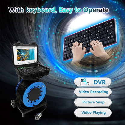 360 Rotation Lens Borehole Camera 200M Deep Well Inspection Camera 2 Mega Pixel Deep Water Camera with DVR