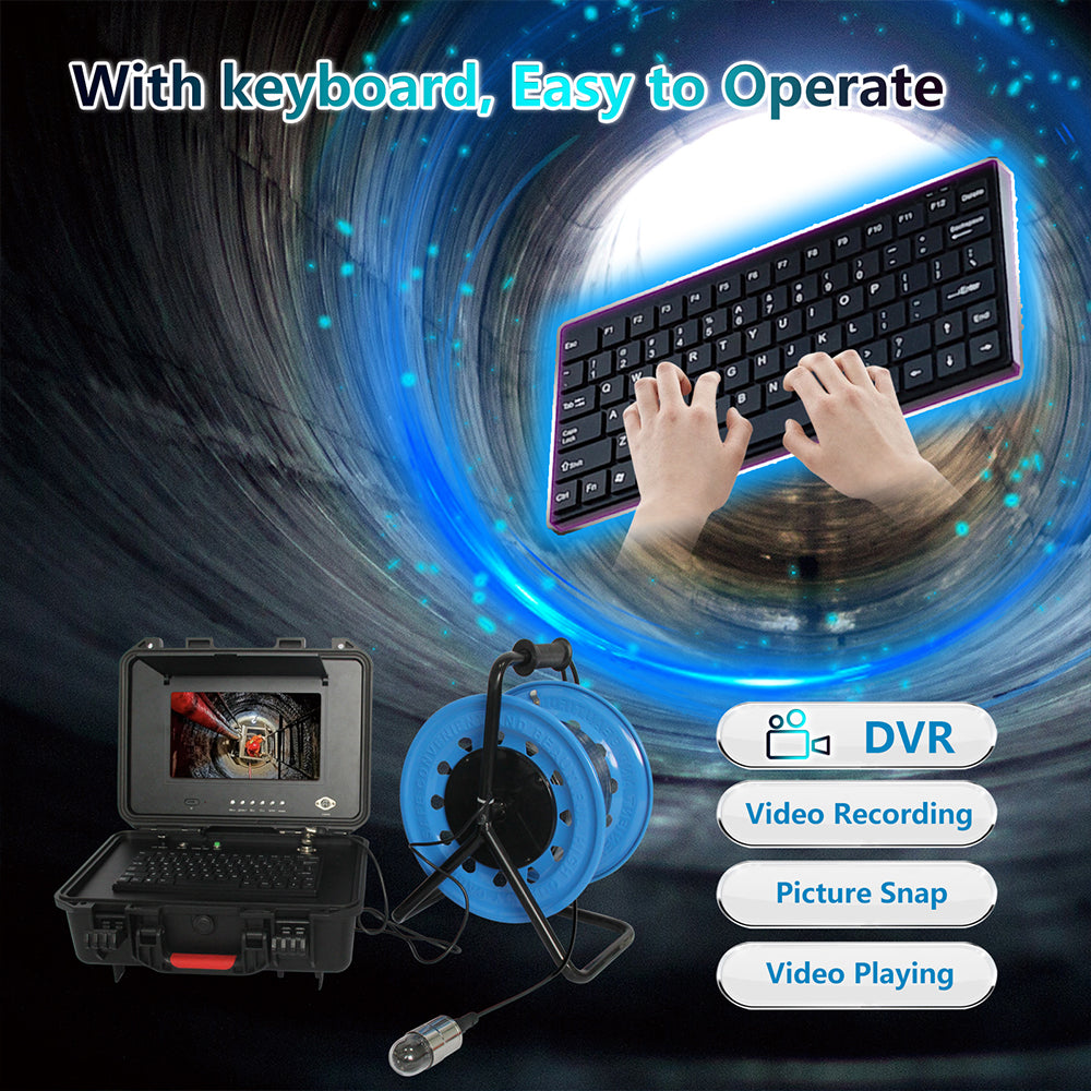Pan Tilt 360 Degree Rotation Deep Well Camera 100m PTZ 2MP Lens Underwater Inspection Camera
