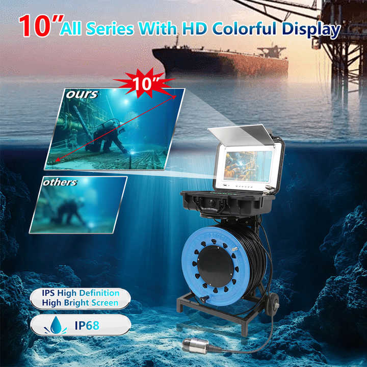 360 Rotation Lens Borehole Camera 200M Deep Well Inspection Camera 2 Mega Pixel Deep Water Camera with DVR
