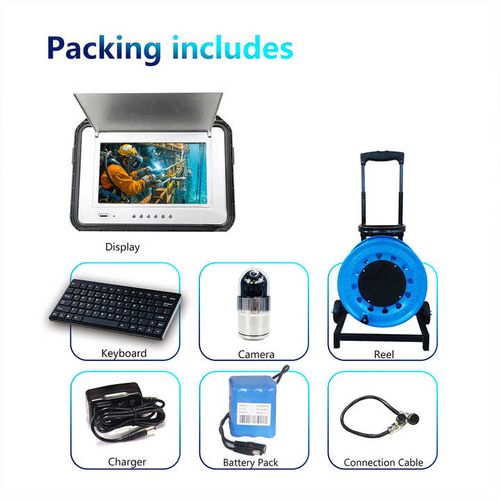 360 Rotation Lens Borehole Camera 200M Deep Well Inspection Camera 2 Mega Pixel Deep Water Camera with DVR