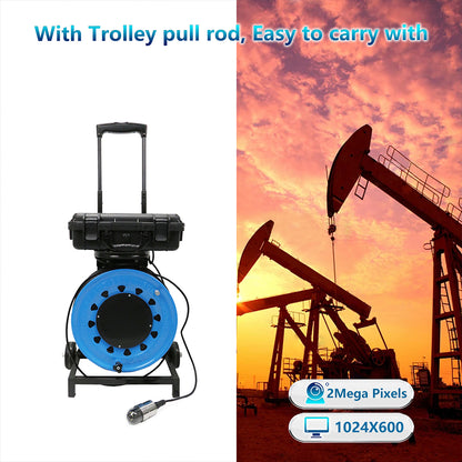 360 Rotation Lens Borehole Camera 200M Deep Well Inspection Camera 2 Mega Pixel Deep Water Camera with DVR