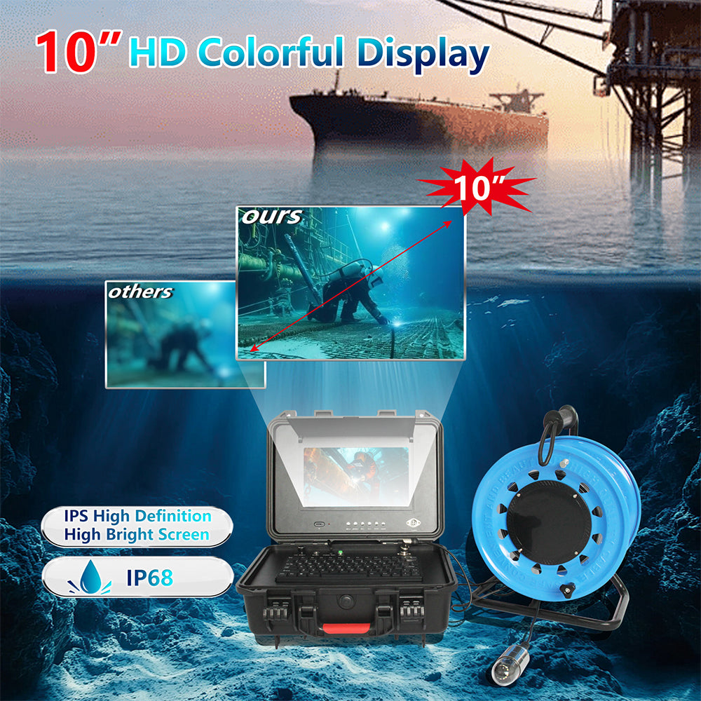 Pan Tilt 360 Degree Rotation Deep Well Camera 100m PTZ 2MP Lens Underwater Inspection Camera