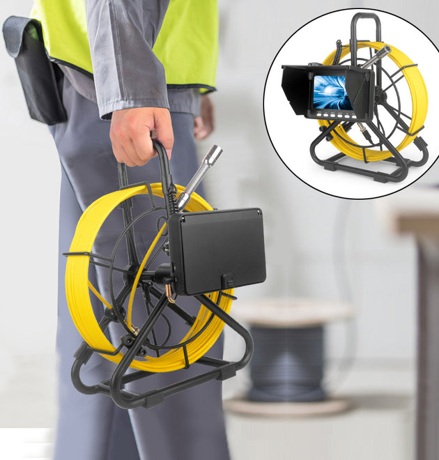 5inch 30m Sewer Camera Wohuole Pipe Inspection Camera with DVR recorder
