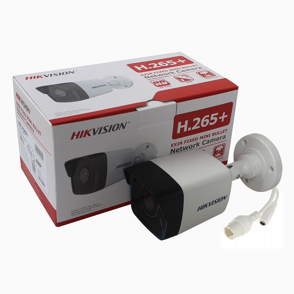 Original hikvision mutil language DS-2CD1143G0-I DS-2CD1043G2-I 4Mpx PoE IP bullet IP camera kit with 8ch POE NVR recorder