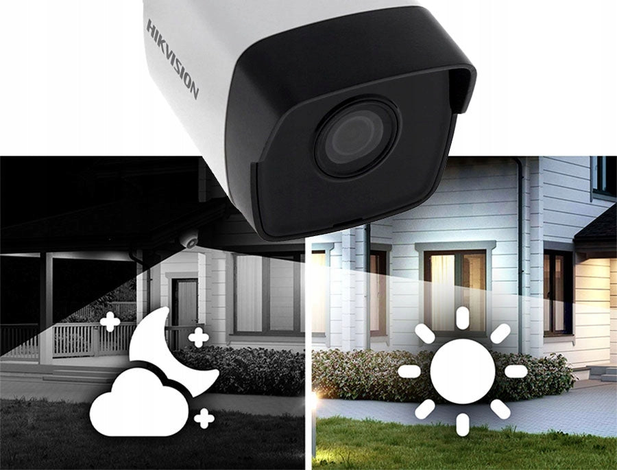 Original hikvision mutil language DS-2CD1143G0-I DS-2CD1043G2-I 4Mpx PoE IP bullet IP camera kit with 8ch POE NVR recorder