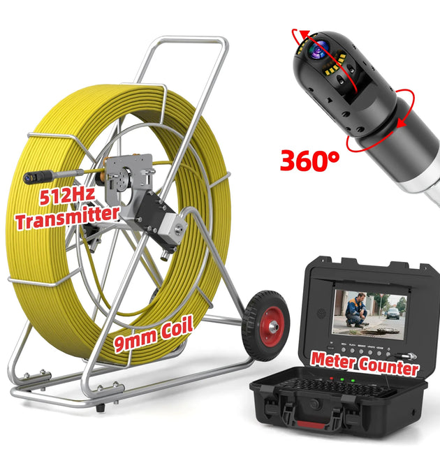 360 Rotating Plumbing Camera Long Range 263ft - 525ft Sewer Camera | U88360 (Delivery in 3-8 days)