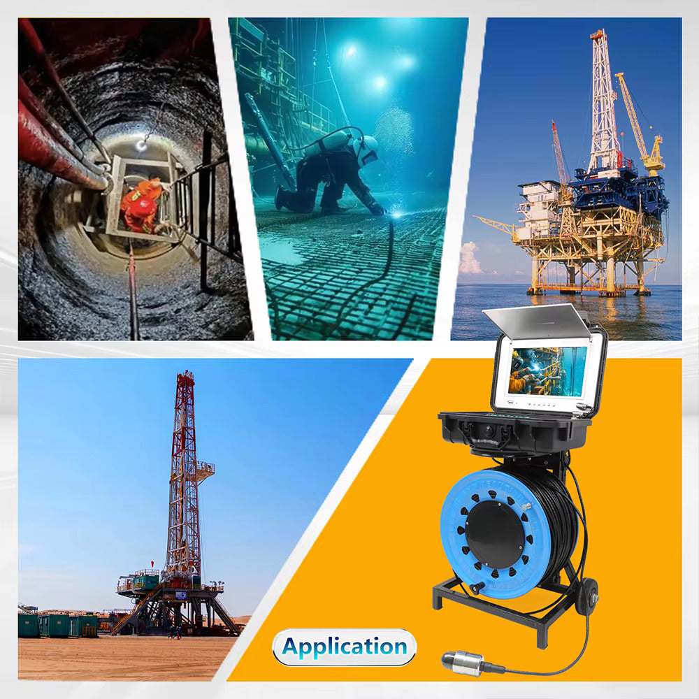 360 Rotation Lens Borehole Camera 200M Deep Well Inspection Camera 2 Mega Pixel Deep Water Camera with DVR