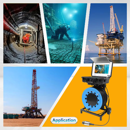 360 Rotation Lens Borehole Camera 200M Deep Well Inspection Camera 2 Mega Pixel Deep Water Camera with DVR