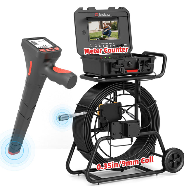 24pcs LED Lights Sewer Camera 9mm Coils Drain Camera with Locator | S830ASMKT & S68R